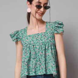ADDYVERO  Floral Print Ruffles Top-picture-28