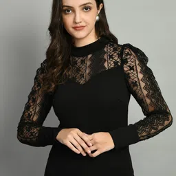BAESD High Neck Puff Sleeve Top-picture-17