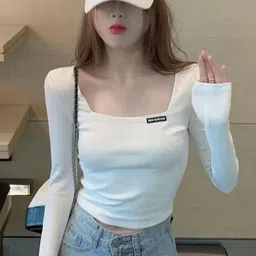LULU & SKY Square Neck Fitted Crop Top-picture-18