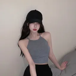 LULU & SKY Shoulder Straps Fitted Crop Top-image-26