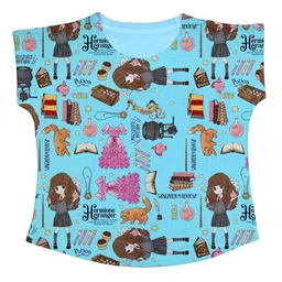 Harry Potter by Wear Your Mind Blue & Brown Harry Potter Print Top-image-17