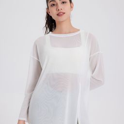 JC Collection Sheer Round Neck Regular Top-picture-32