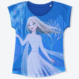 YK Disney Girls Elsa Printed Extended Sleeves T-shirt-19