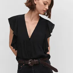 MANGO Flutter Sleeves Top-picture-3