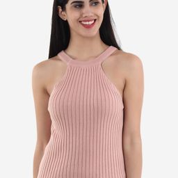 JoE Hazel Pink Halter Neck Cotton Top-image-14