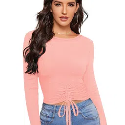ODETTE Boat Neck Ruched Top-image-67