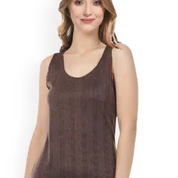 Boleem Women Striped Sleeveless Thermal Top-image-26