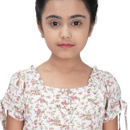 Tiny Girl Floral Printed Puff Sleeve Top-image-95