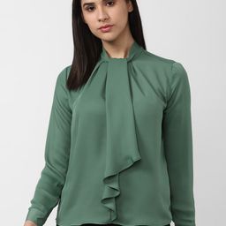 Van Heusen Woman Solid Gathered Or Pleated Formal Top-21