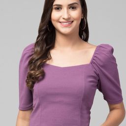 Orchid Blues Lavender Fitted Crop Top-image-59