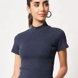 LE BOURGEOIS High Neck Fitted Top-image-99