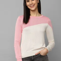 Allen Solly Woman Round Neck Colourblocked Top-picture-10