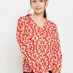 Imfashini V-Neck Ethnic Printed Cotton Top-picture-33