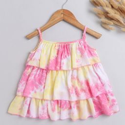 The Magic Wand Girls Tie and Dyed Layered Tiered Top-image-100