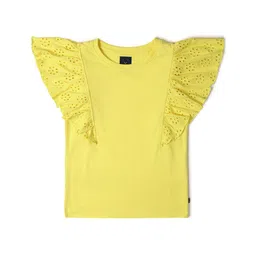 Allen Solly Junior Flutter Sleeve Cotton Top-0