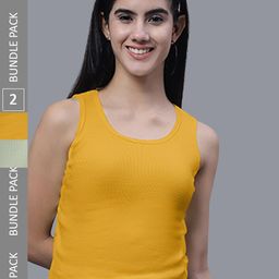 FBAR Pack Of 2 Round Neck Cotton Crop Tank Tops-image-70