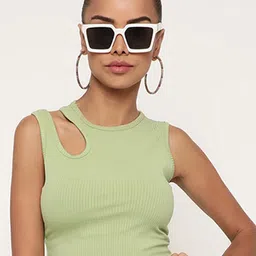 BAESD Cut-Out Detail Crop Top-image-85