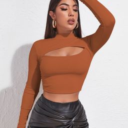 BAESD Sheen Sheer Crop Top-image-102