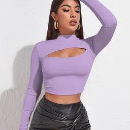 BAESD Sheen Sheer Crop Top-picture-44