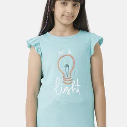 UNDER FOURTEEN ONLY Green Print Top-picture-21