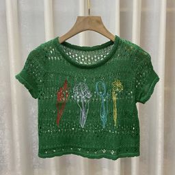 StyleCast Teen Girls Green Floral Print Round Neck Regular Top-image-67