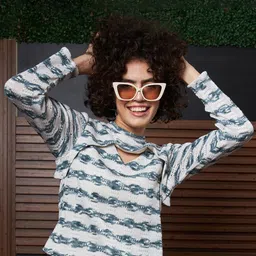Athena Self Design knits Cut-Out Top-image-76