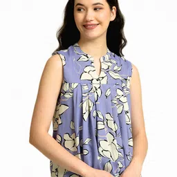 June 9 Clothing Women Floral Printed A-Line Top-0