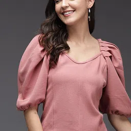 BAESD V-Neck Puff Sleeve Top-picture-48