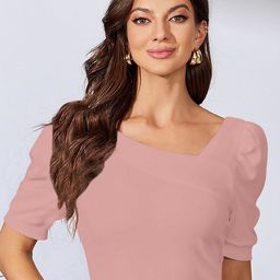Dream Beauty Fashion V-Neck Puff Sleeves Top-picture-8