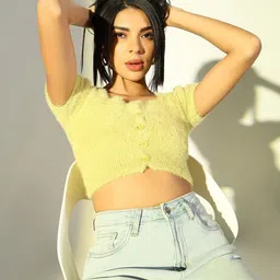 SHOWOFF Women Fringed Crop Top-image-49
