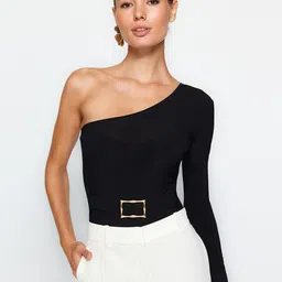 Trendyol One Shoulder Fitted Top-image-6