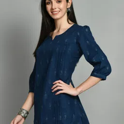 DOISA Geometric Printed Puff Sleeves Top-image-50