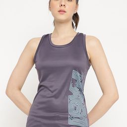 DRYP EVOLUT Graphic Print Round Neck Sleeveless Opaque Sports Tank Top-image-65