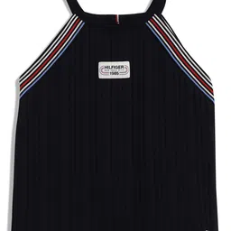 Tommy Hilfiger Self Design Cotton Shoulder Straps Halter Neck Cotton Top-image-67