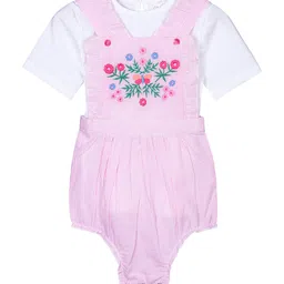 Budding Bees Girls Pure Cotton Bodysuit With T-shirt-image-43