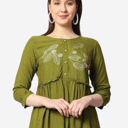 Prettify Yoke Embroidered Empire Top-image-56