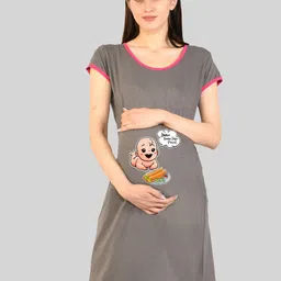 SillyBoom Graphic Printed Maternity T-Shirt Nightdress-picture-24