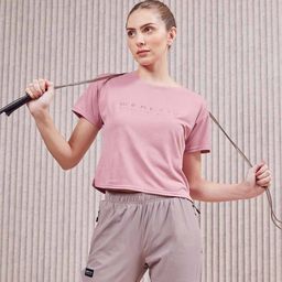 Technosport SS'24 Typography Printed Round Neck Short Sleeves Active Boxy Crop Top-picture-41