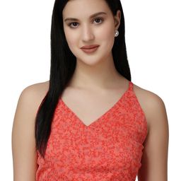 Popwings Floral Printed Georgette Bralette Crop Top-image-96