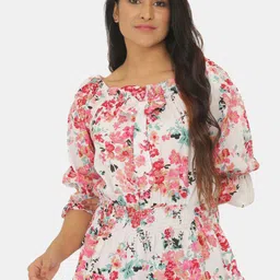 SAAKAA Floral Print Crepe Top-picture-34