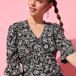 STREET 9 Navy Blue Floral Top-picture-23