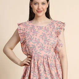 KERI PERRY Floral Print Georgette Peplum Top-image-20