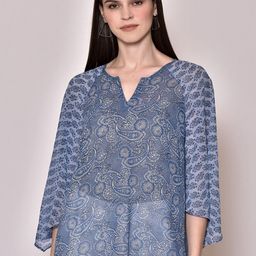 250 DESIGNS Floral Print Sheer Georgette Top-picture-20