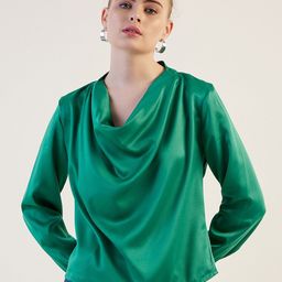 Freehand by The Indian Garage Co Cowl Neck Cuffed Sleeves Top-image-2