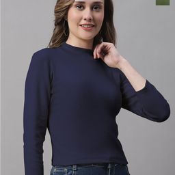 FBAR Pack Of 2 High Neck Fitted Crop Cotton Top-image-98