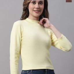 FBAR Pack Of 2 High Neck Fitted Crop Cotton Top-image-96