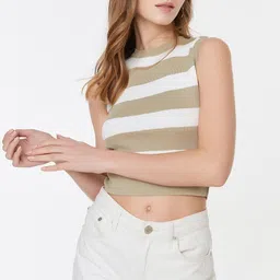 Trendyol Horizontal Striped Crop Fitted Top-picture-18