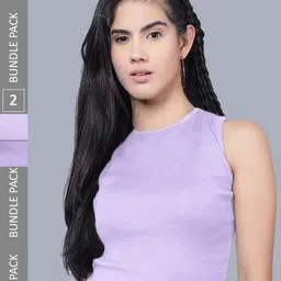 Boleem Pack Of 2 Fitted Cotton Top-image-15