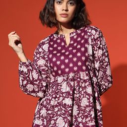 The Dry State Ethnic Motifs Printed Mandarin Collar Top-image-47