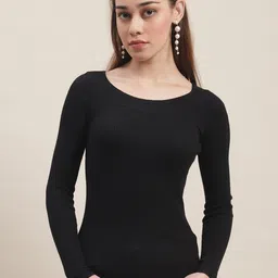 NoBarr Round Neck Woven Top-image-74